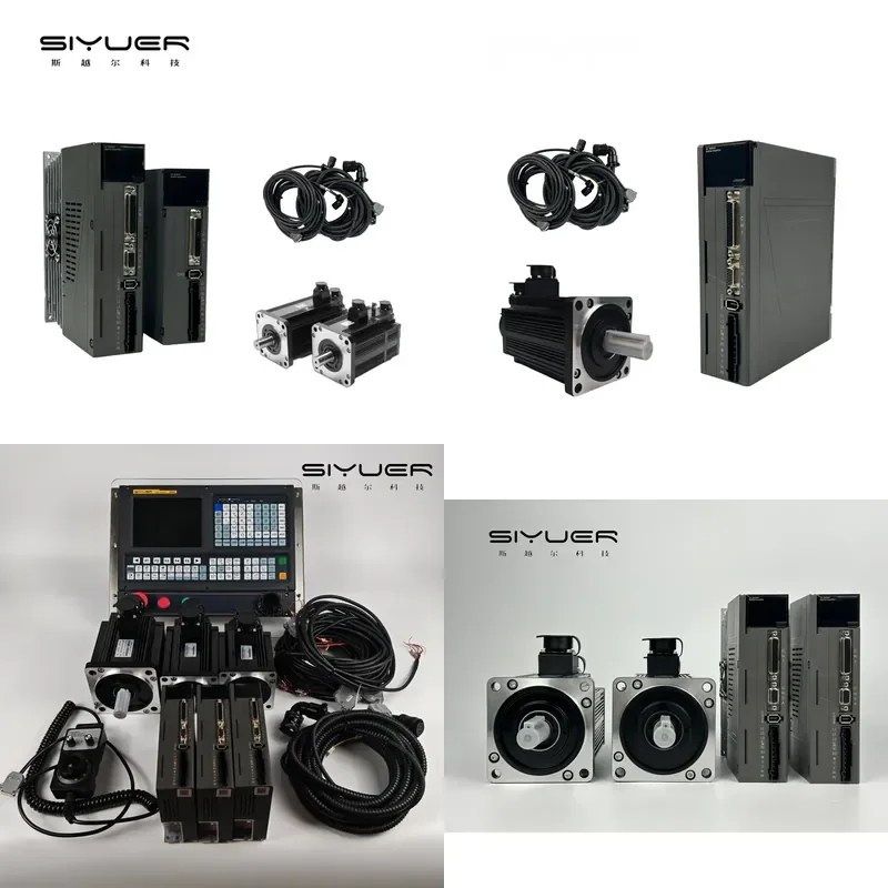 for Siyuer 30A Absolute Servo Drive Motor 220V 400W 750W 1000W High Precision for CNC Machine Tool Lathe Complete Set
