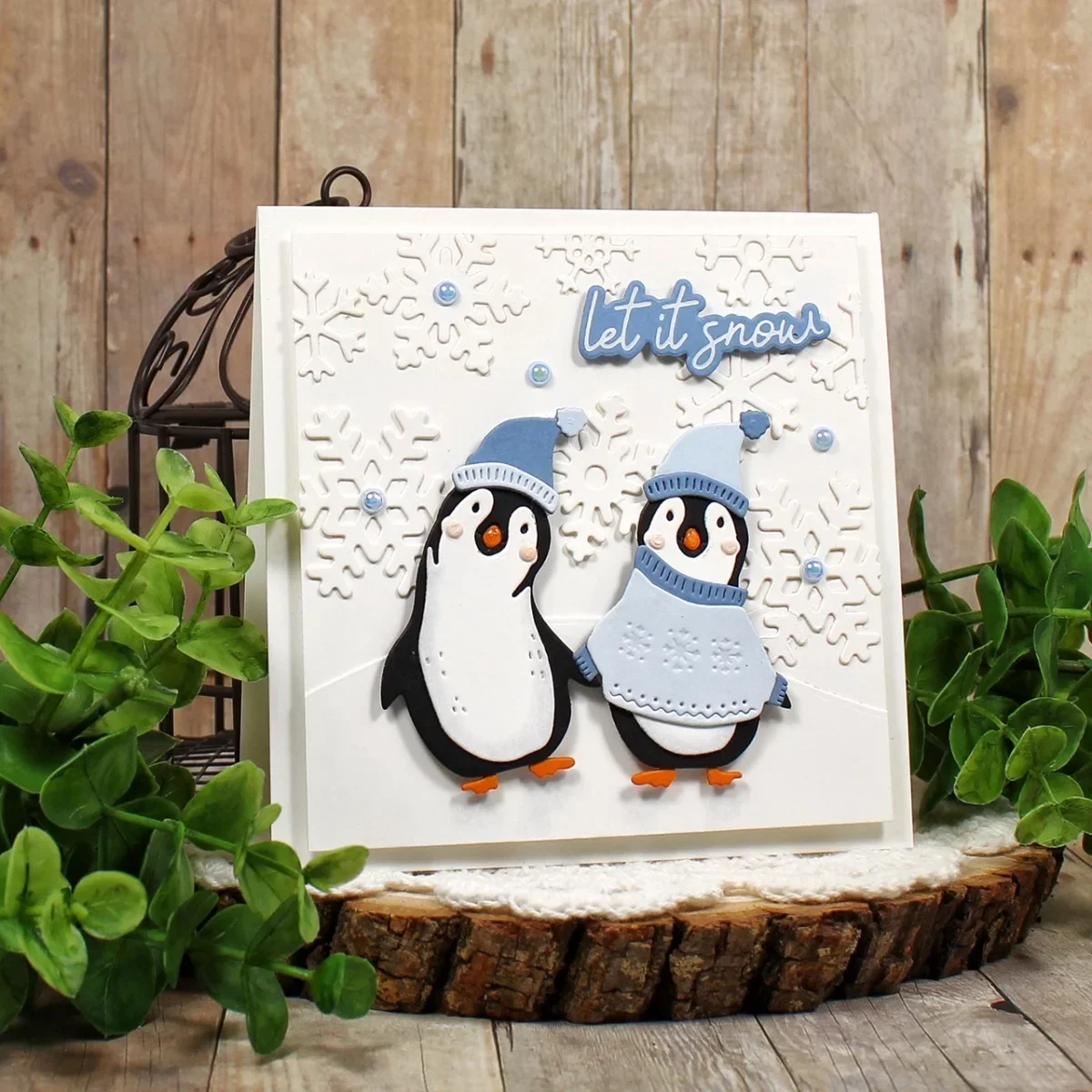 Piggy Craft Metall-Stanzformen, Schneidformen, neue Weihnachtspinguine, Scrapbook-Papier, Bastelmesser, Formklingen, Stanzschablonen, Stanzformen