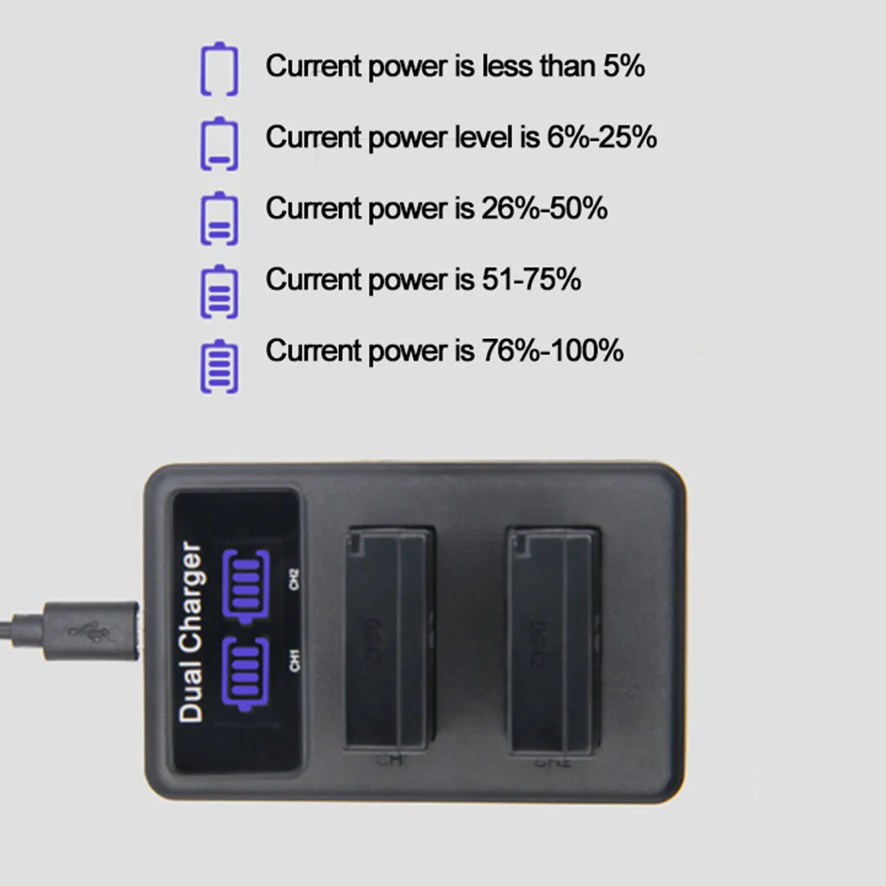 For Lp-E10 Usb Battery Charger Dual Ports Lcd Display Quick Charging Camera Digital Battery Charger For Canon 1100D 1200D 1300D