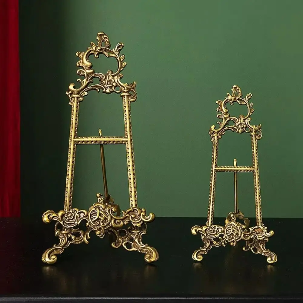 European Style Creative Frame Bracket Gold Elegant Plate Display Stand Metal Frame Durable Plate Holder Tabletop Decoration