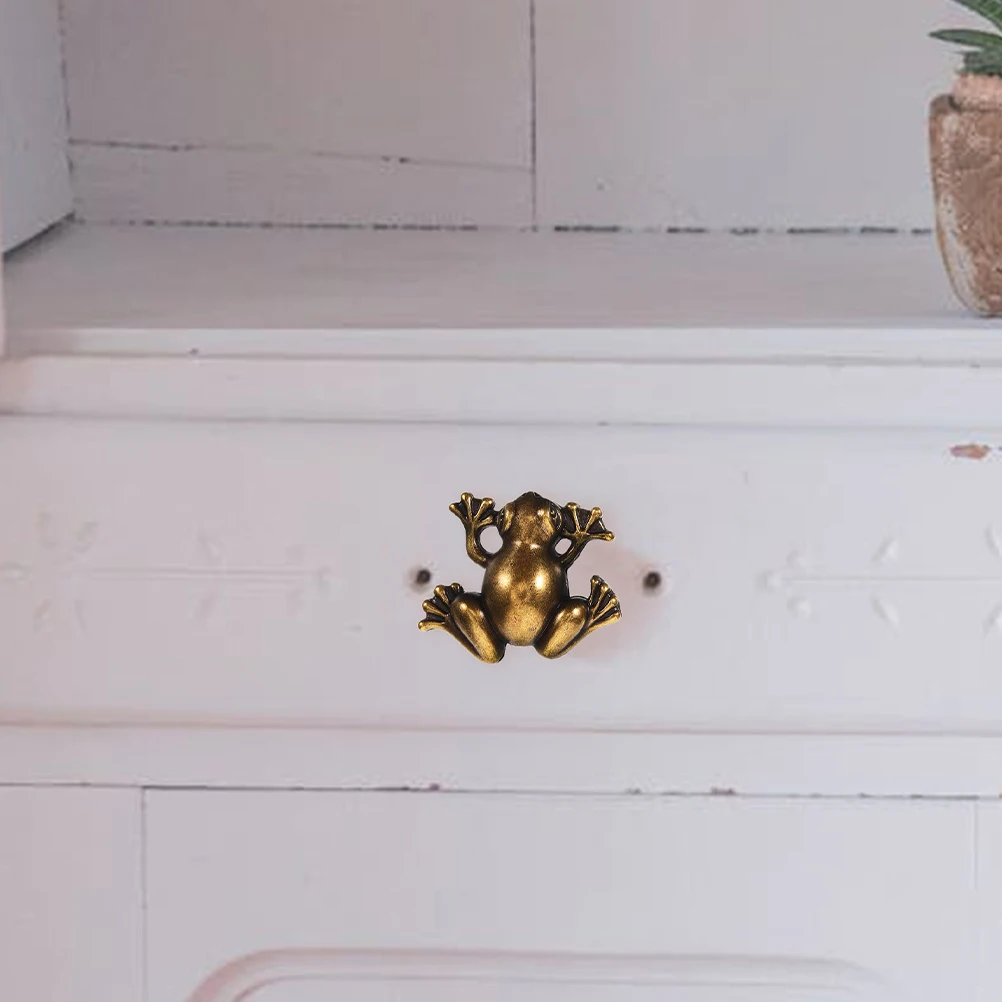 

4 Pcs Vintage Metal Frog Cabinet Door H Dresser Knobs Zinc Alloy Parts For Drawers Wardrobes Kitchen Cabinets