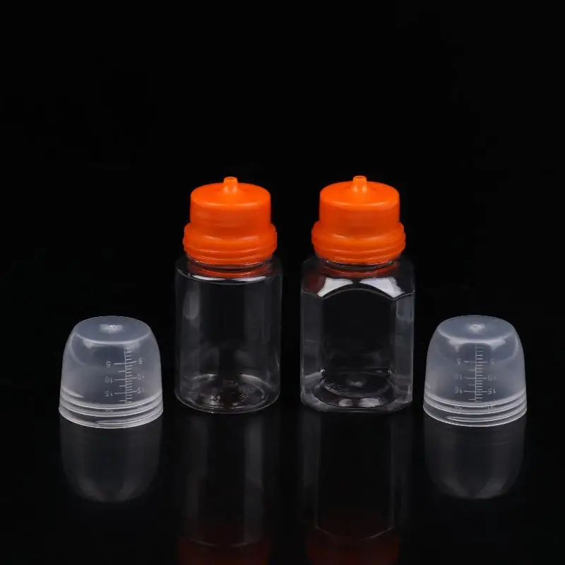 1 pçs redondo quadrado vazio molho de plástico espremer garrafas recipientes de condimento recarregáveis com graduado para molho de salada óleos para churrasco