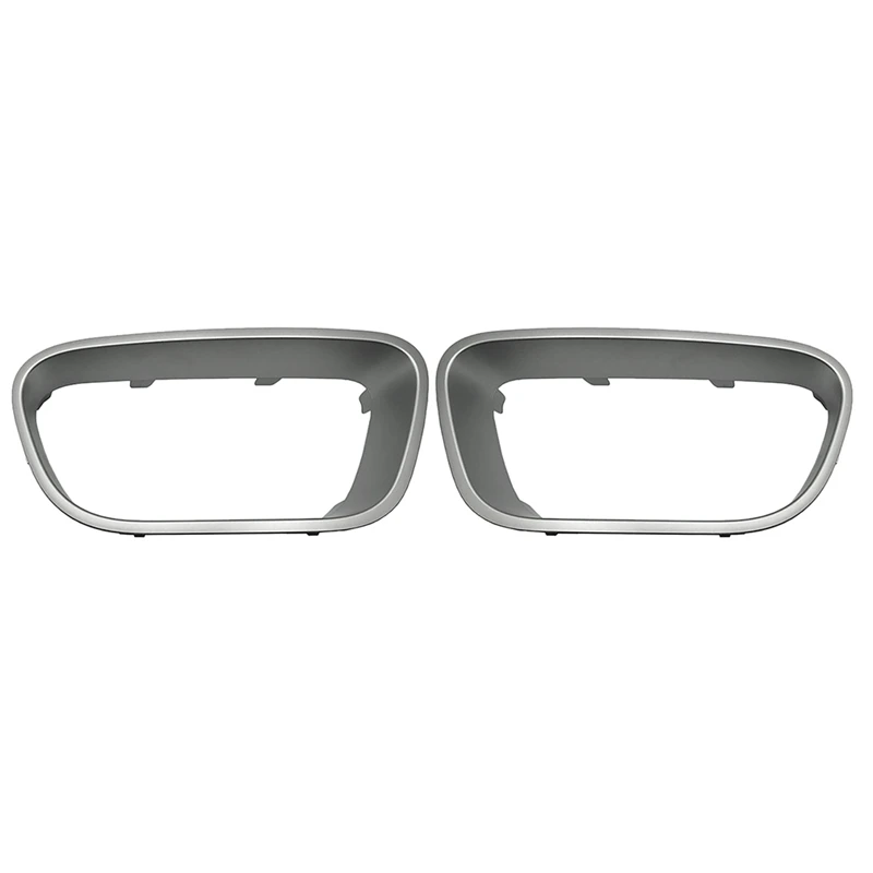 1Pair Car Front Bumper Decorative Frame Angel Eyes Refit For Citroen C5 Aircross 9817829477 9817829377 Silver