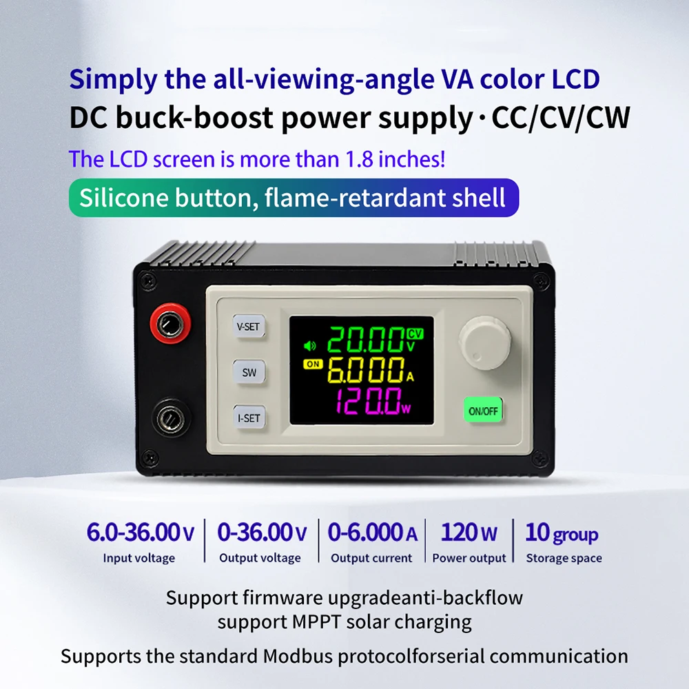 SK60X SK120X CNC Buck Boost Converter DC Adjustable Voltage Regulator CC CV Solar Charging Module DC6-36V to DC0-36V 60W/120W