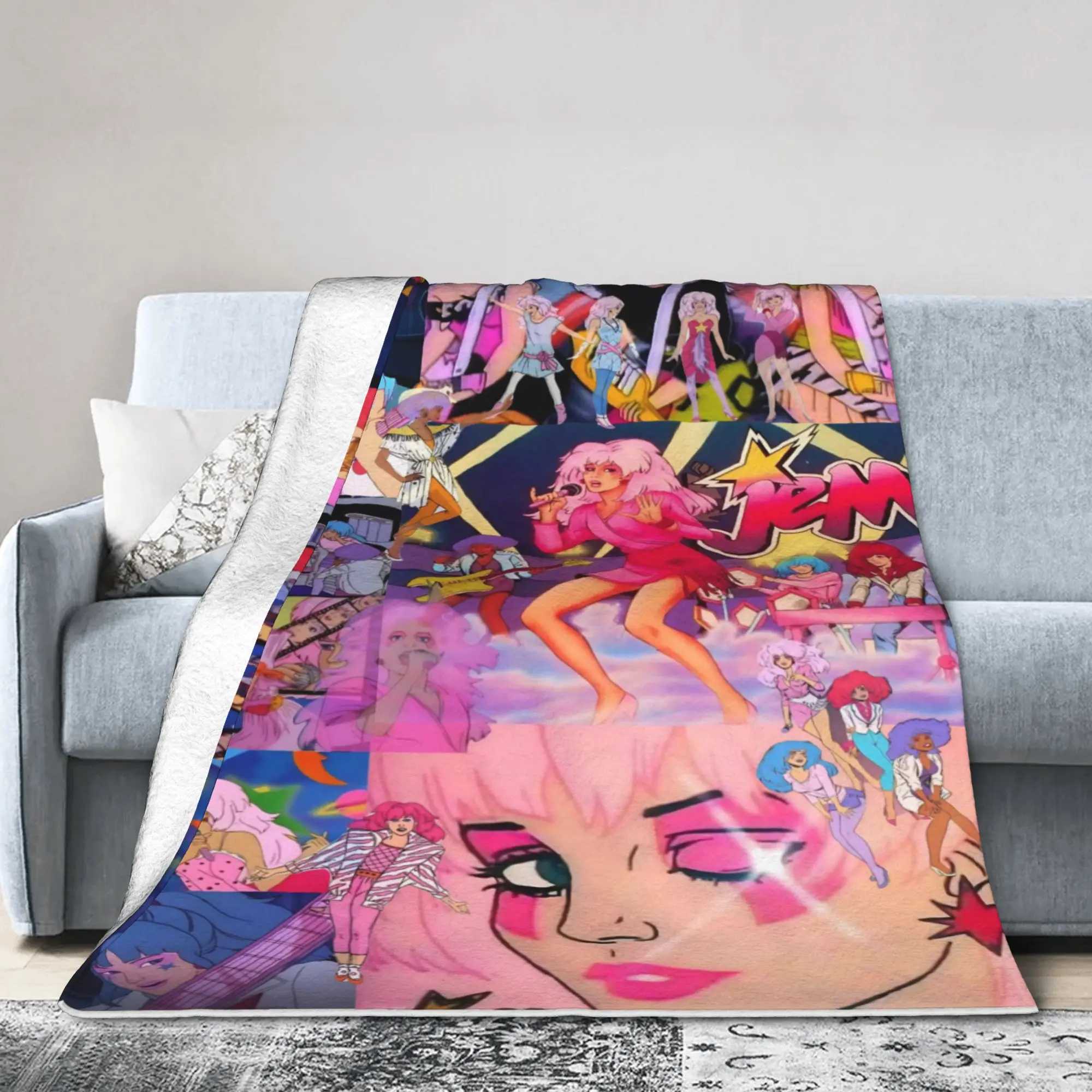 Jem And The Holograms Accessories Blankets Soft Coral Fleece Plush  Throw Blankets Relax Bedspread