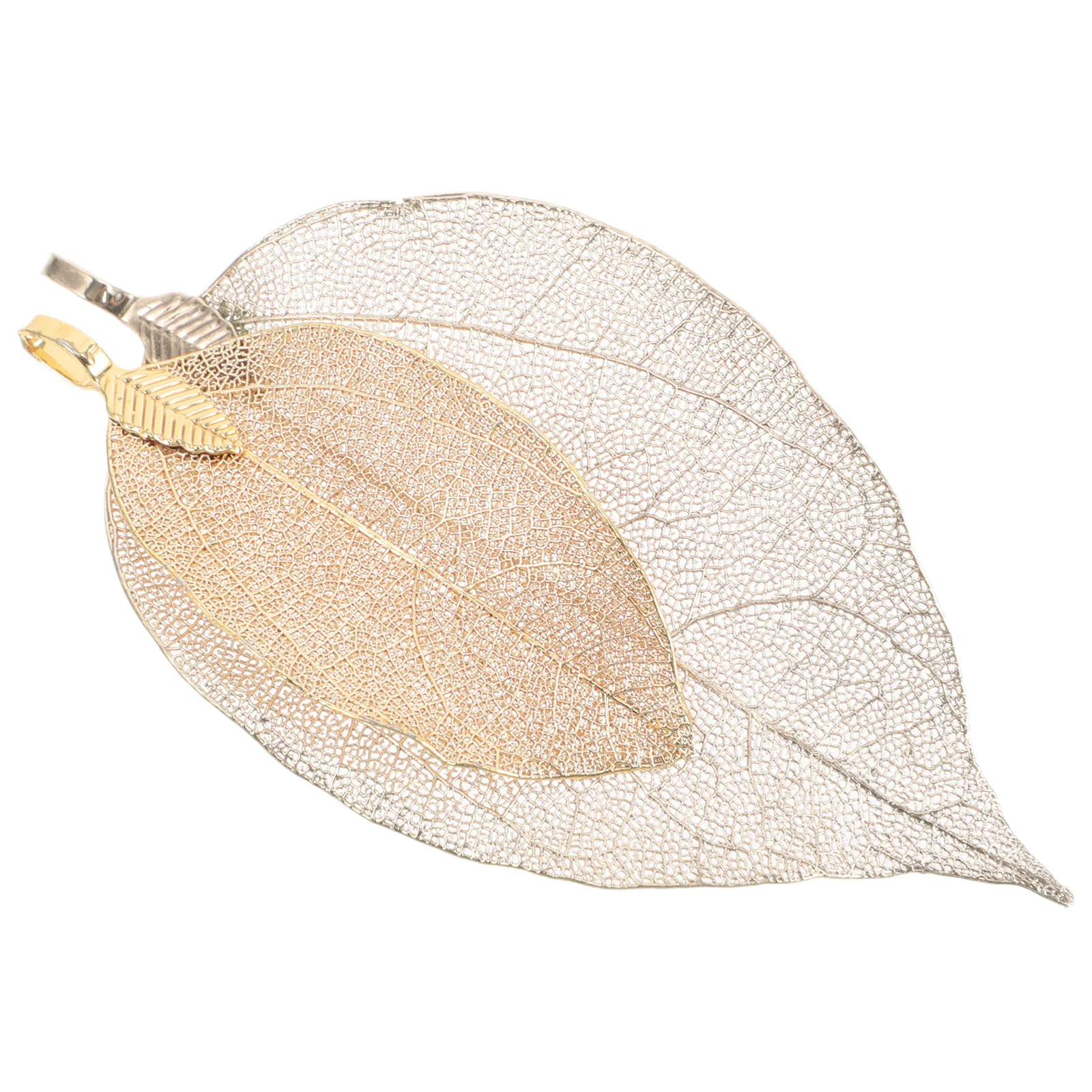 

2Pcs Metal Leaf Pendant Charms Handmade Lightweight Durable Craft Supplies for DIY Necklaces Earrings Fall Jewelry