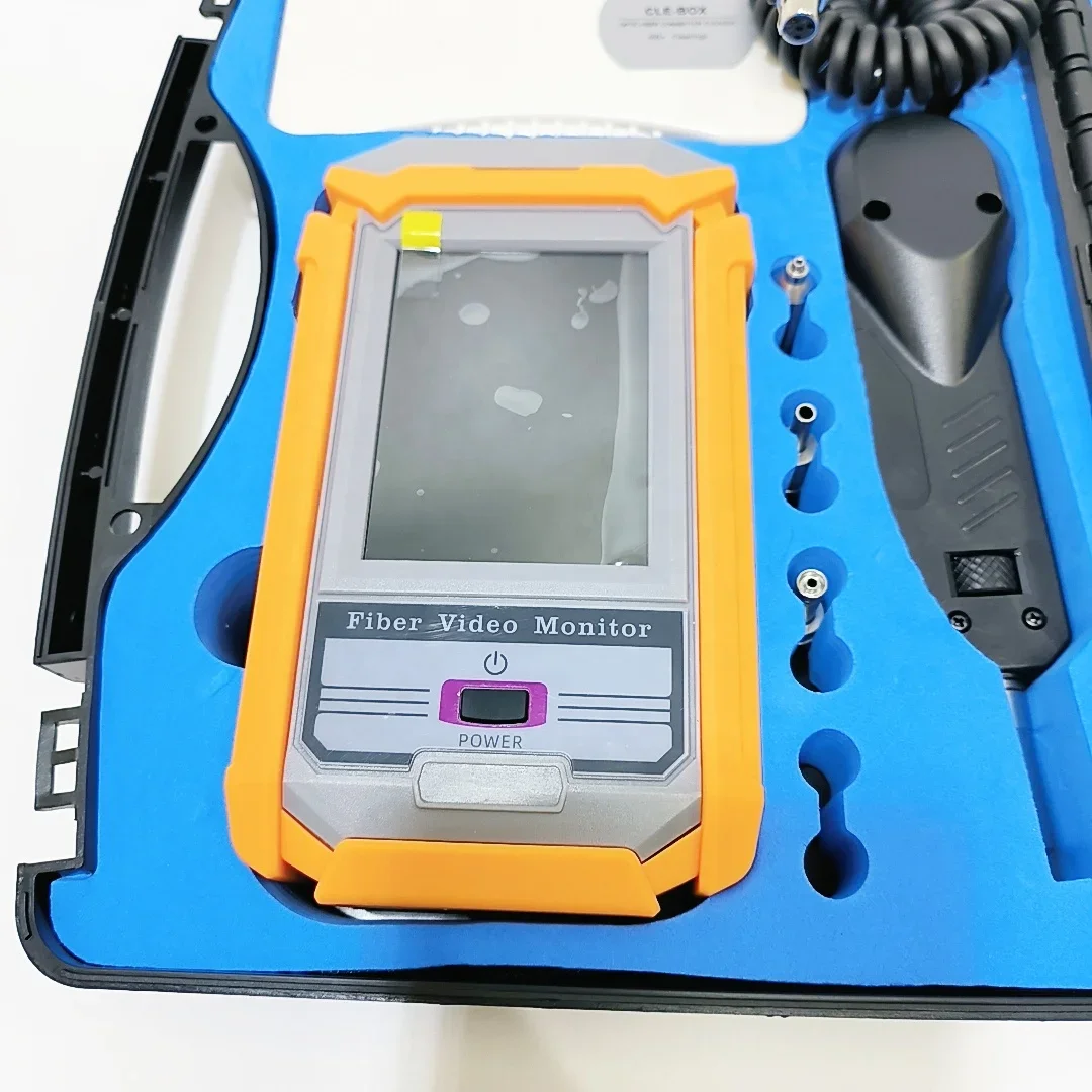 FVM-100 Fiber Optic Inspection Scope Fiber Optic End Face Inspection Detector Fiber Microscope Optical Cleaning Too