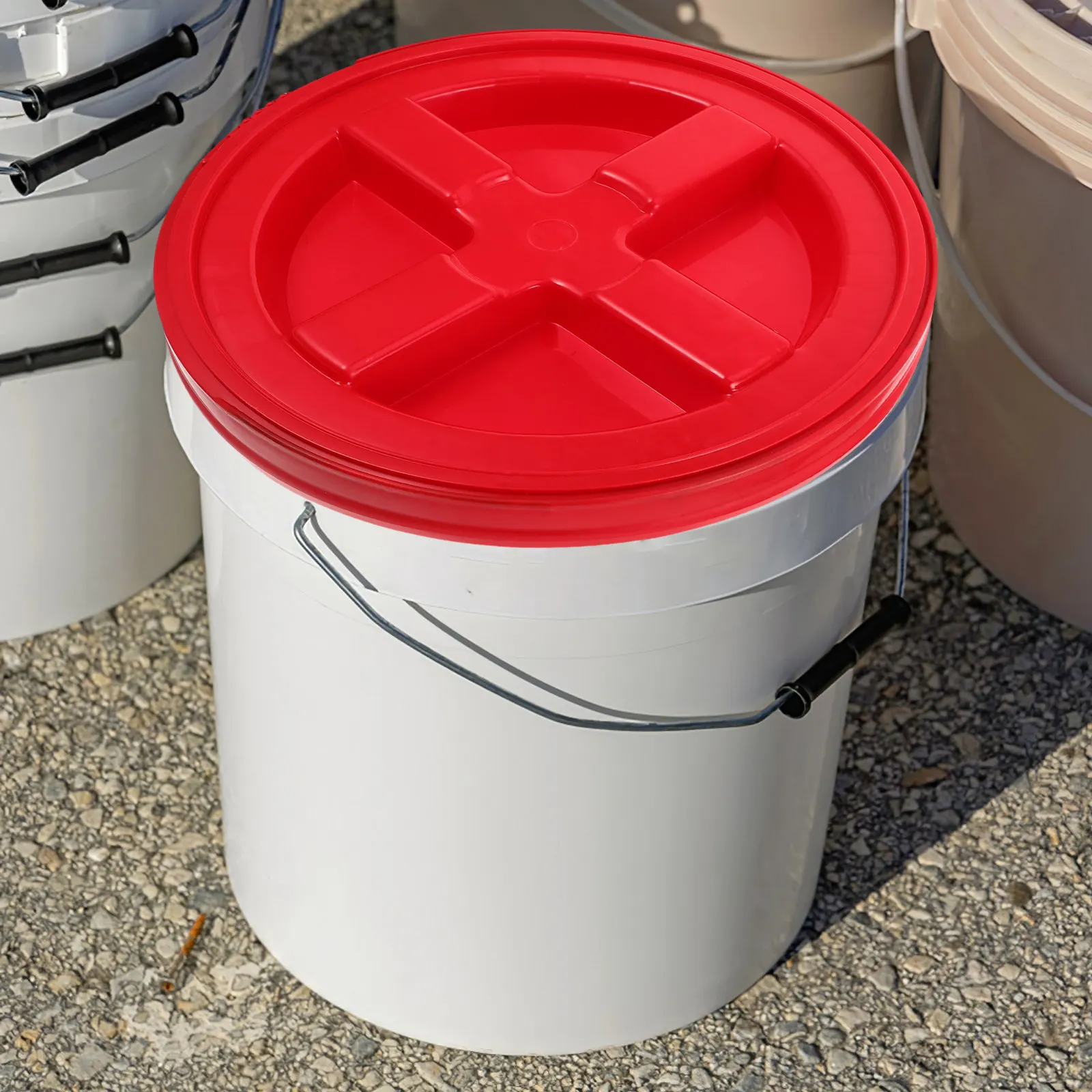 Car Wash Bucket Lid Impact Resistant Plastic Water Bucket Sealed Cover Easy Clean Convenient Replacement Cap Gallon Bottles Caps