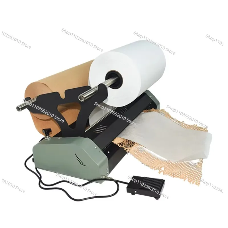 Honeycomb paper pad packaging reel electric film stretching machine