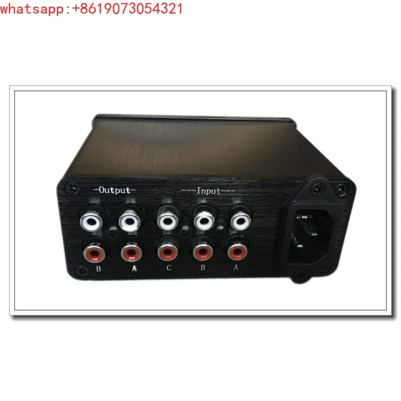 Pre-level, three-way audio input, two-way output, adjustable volume, microcomputer control