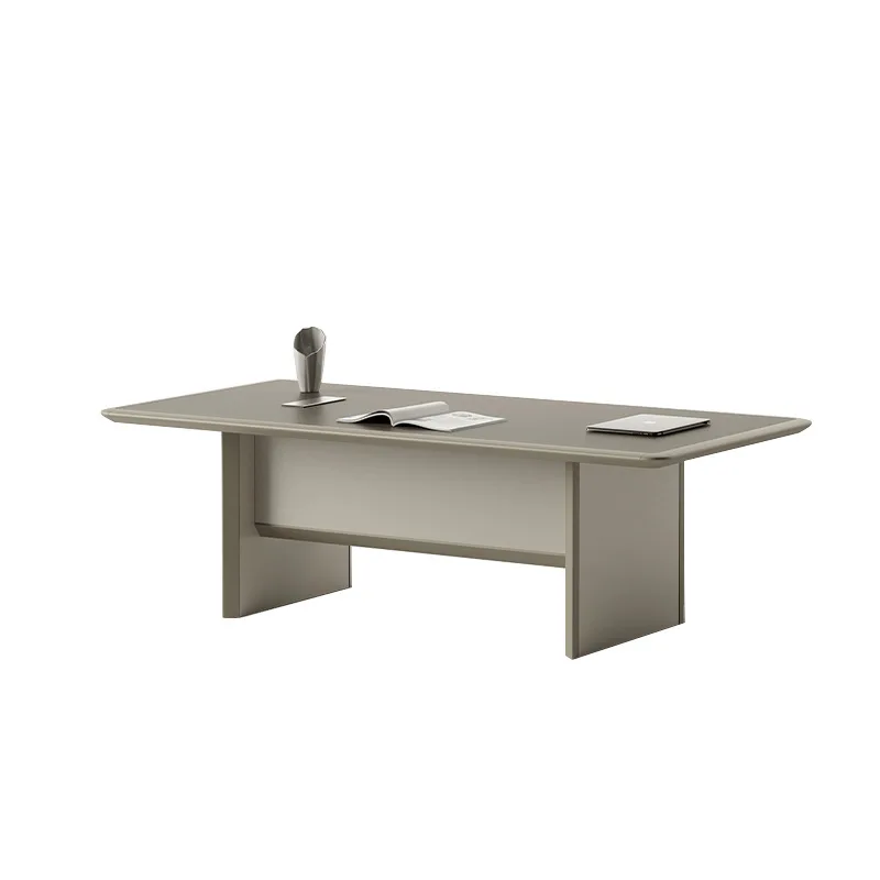 

Conference room table and chair combination rectangular reception and negotiation long table simple modern office furniture