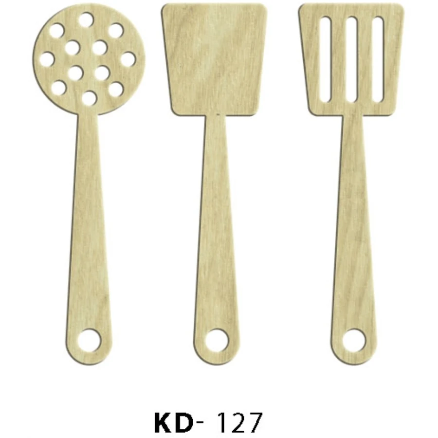 KD127 Kitchen Spatula pcs Set Set Wooden Package Ornament, Hobby Wood Ornament