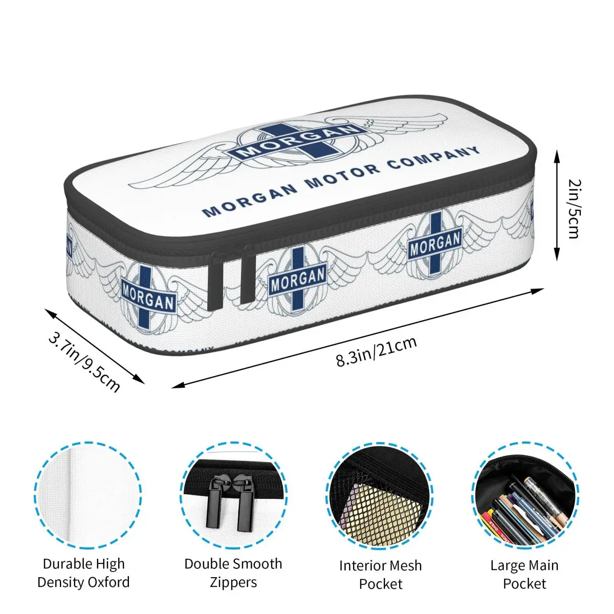 Morgan Motor Car Company 연필 케이스 소년 소녀 선물 펜 상자 연필 가방 문구 용품 펜 홀더 가방