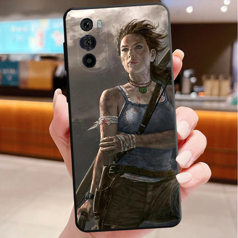 حافظة هاتف لهاتف موتورولا إيدج 50 40 برو 60 50 40 30 Ultra Neo Fusion Moto G85 G72 G53 G54 G84 G13 G32 لارا كروفت تومب رايدر #1