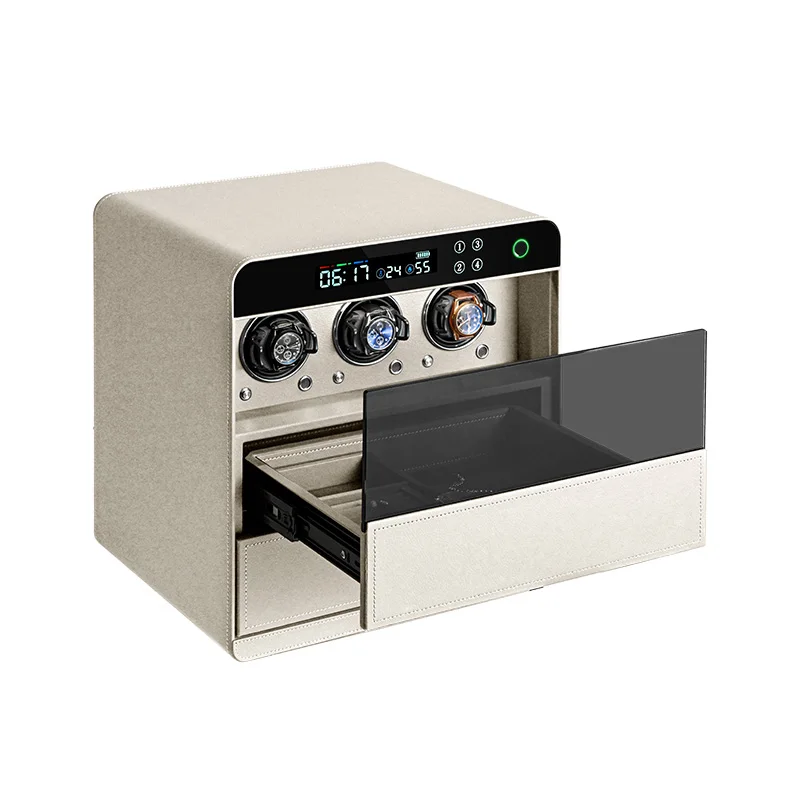Luxury Modern Automatic Rotation Watch Winder Jewlery Storage Electronic Security Safe Box Suppliers