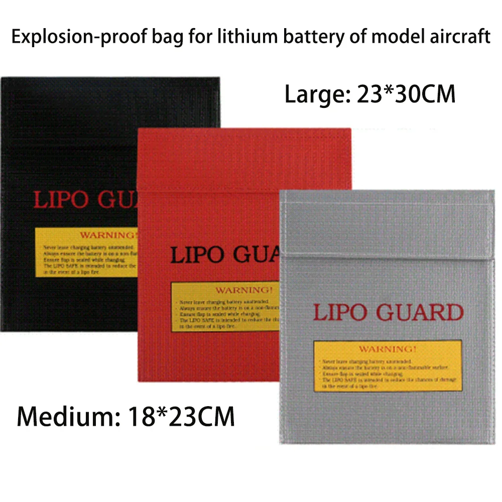 Fireproof Li-Po Battery Safe Bags Waterproof Fire Prevention Bag for Aviation Model Battery, Mobile Power Supply
