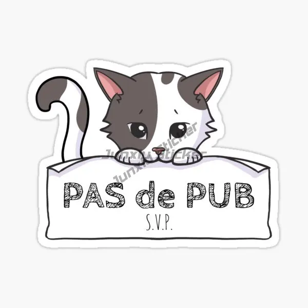 

STOP PAS DE PUB MERCI Vinyl Self-adhesive DIY Car Stickers and Decals decoration Accessories Decals