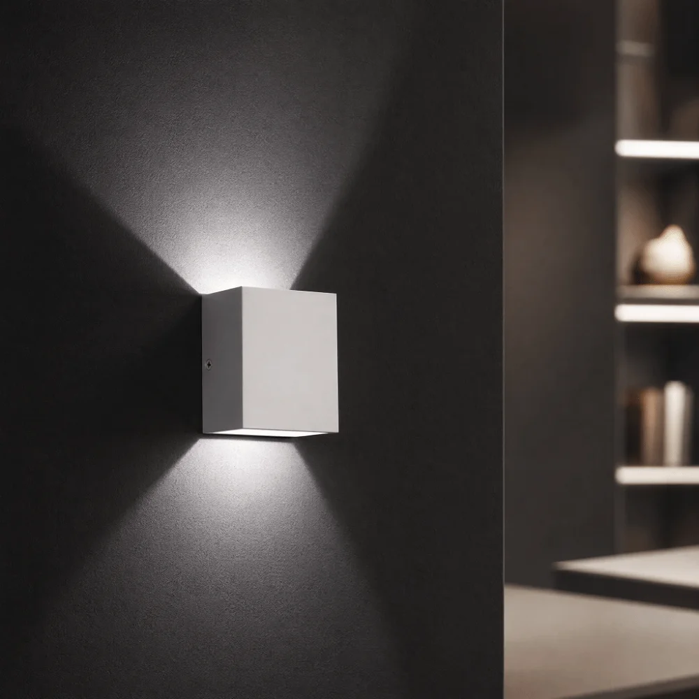Easy To Install 7W LED Wall Lights AC 85-265V Up Down Lighting LED Wall Sconce White Shell Square Shape Wall Light Hallway Decor