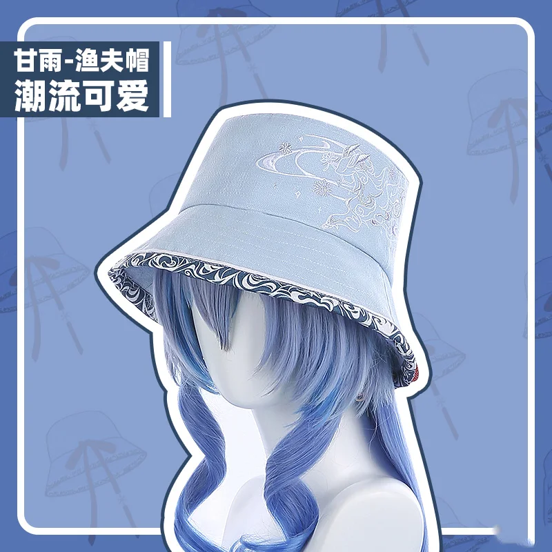 Genshin Impact cos Hutao Ganyu Cosplay Cute Hat delicate embroidered Daily fisherman's cap Chinese style Costume Hat