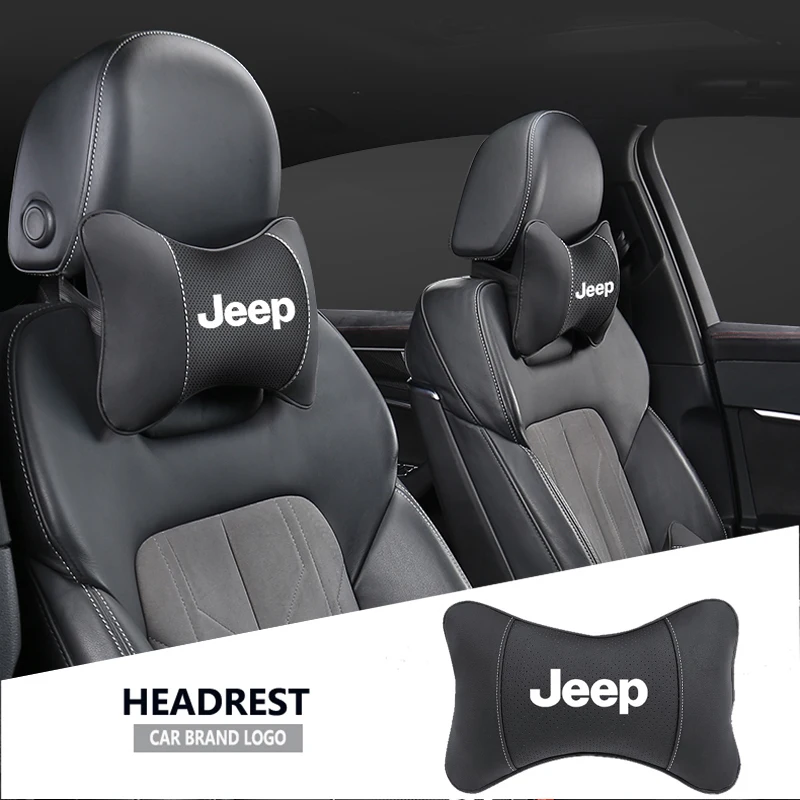 Almofada de apoio para cabeça de assento de carro Jeep, acessórios interiores para Jeep Renegade Compass Grand Cherokee Wrangler Patriot