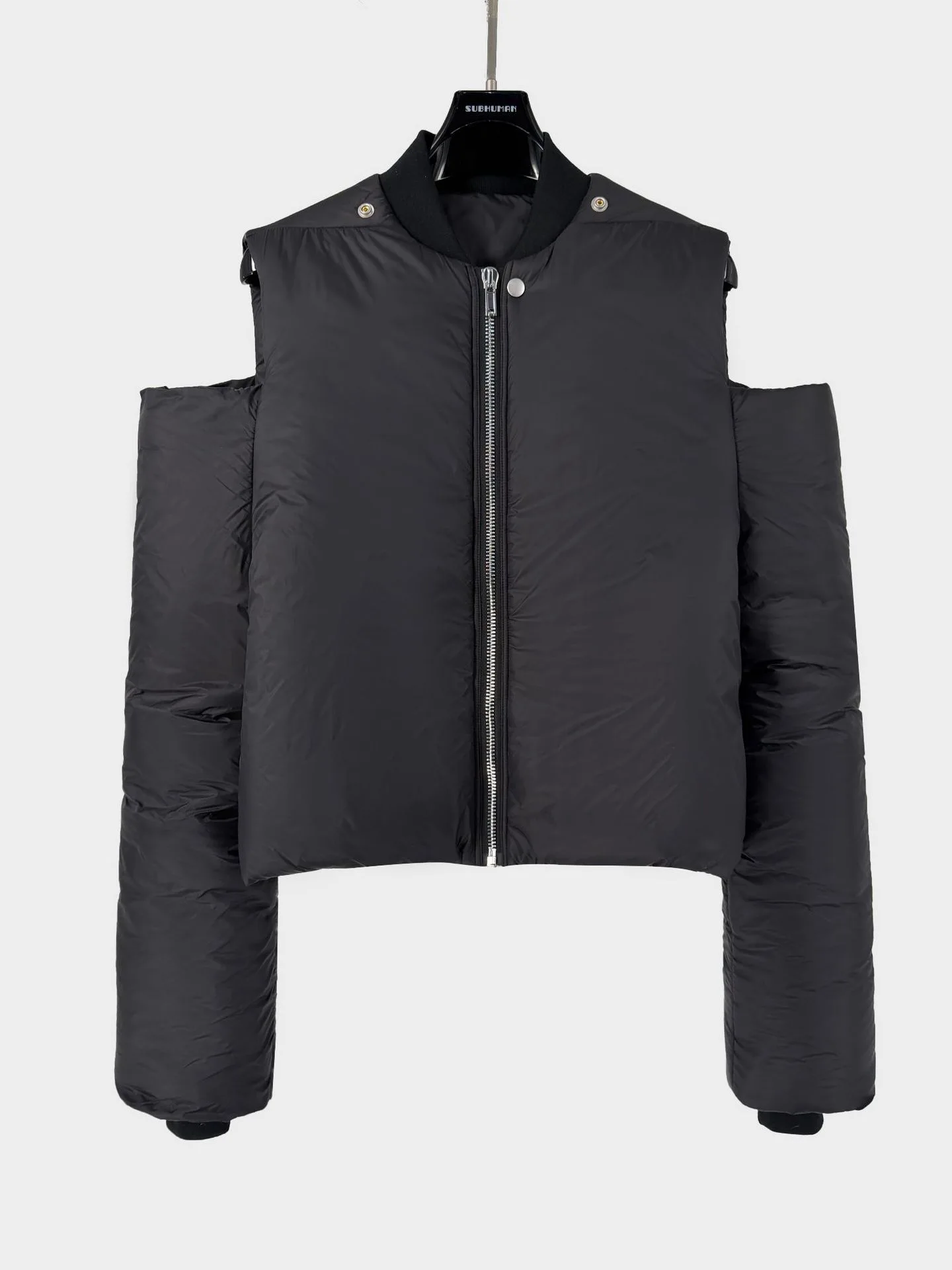 FANDISHI Detachable Scarf Collar Short Men's Cotton Jacket Removable Warm Neck Warmer Casual Style Men's Coat