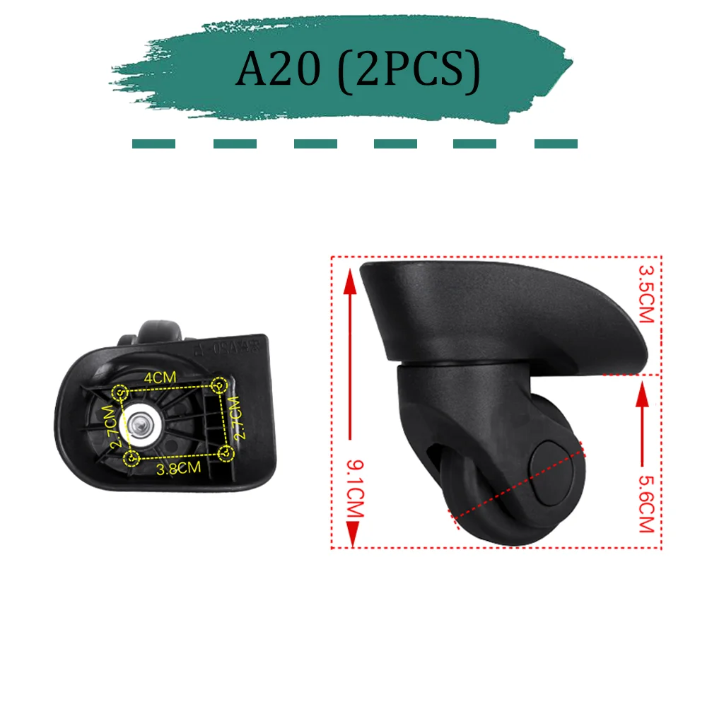عجلة عالمية لإصلاح الحقائب ، عجلة صامتة ، عجلة حقيبة ناعمة ، تتكيف مع هونغشينغ A20