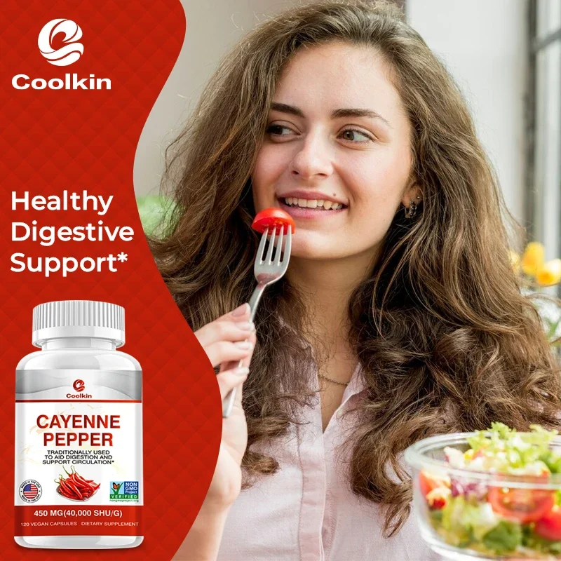 Cayenne Pepper Capsules - Supports Cardiovascular Health, Promotes Blood Circulation, and Digestive HealthCapsule - Image 3
