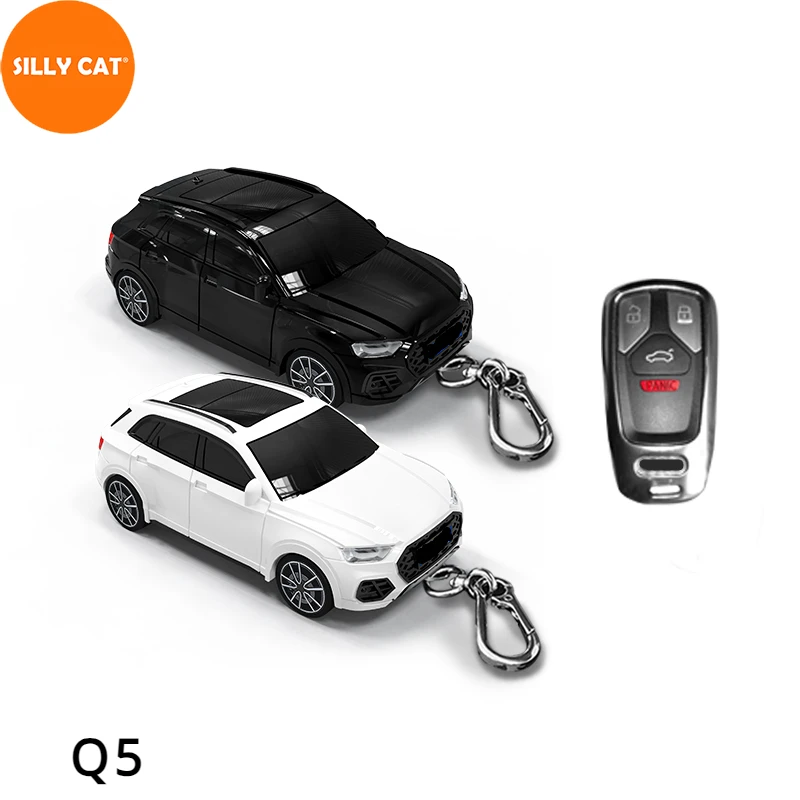 Car Shape Model Car Key Fob Case Cover Bag Protector Suitable For AUDI Q5 SQ5 FY SUV Plastic Car Model Key Case Cover