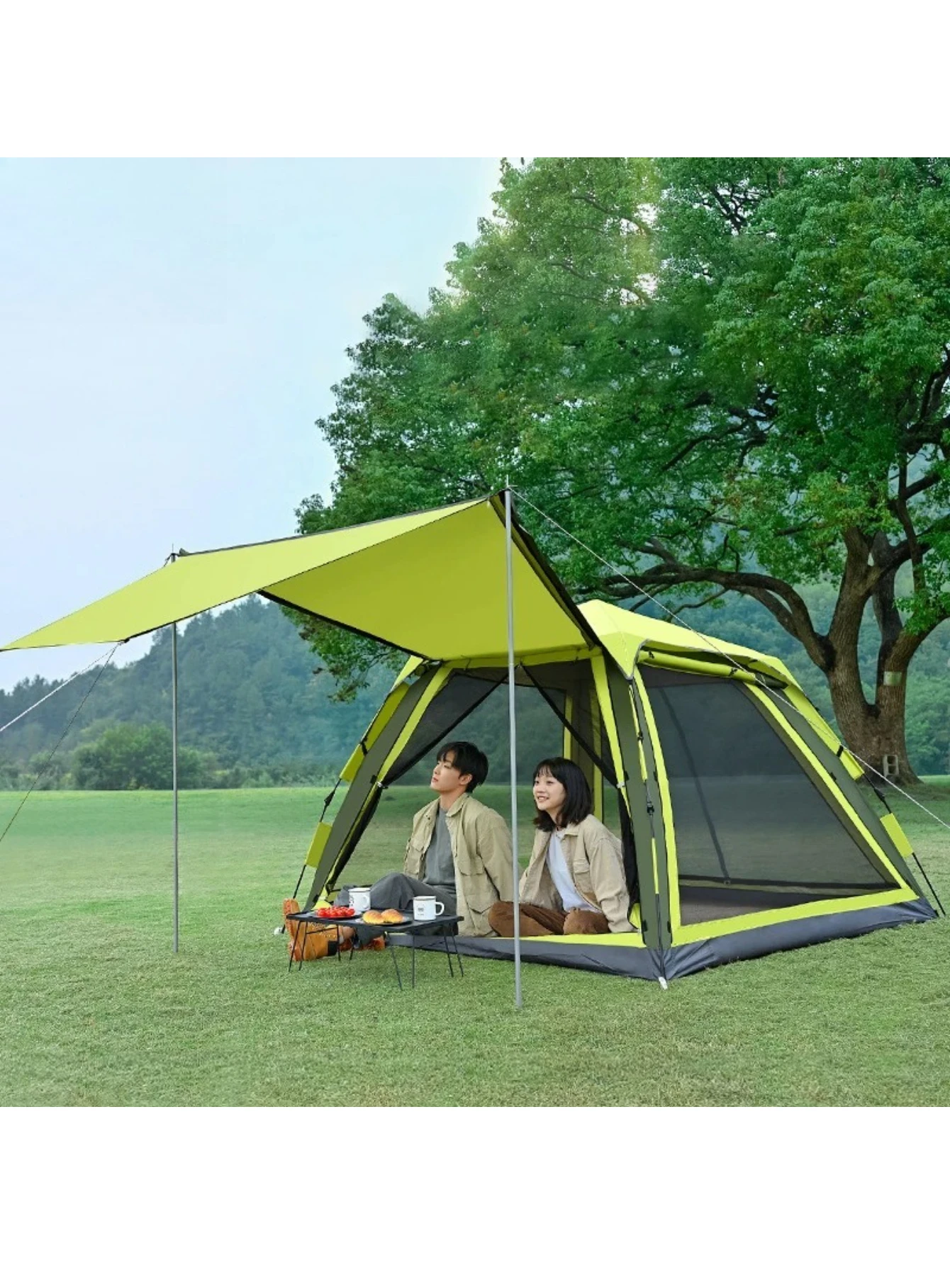 Fully Automatic Quick Opening Tent Hispeed Outdoor With Windows Tent 4-5 Person Ultralight Portable Waterproof Travel Beach Tent