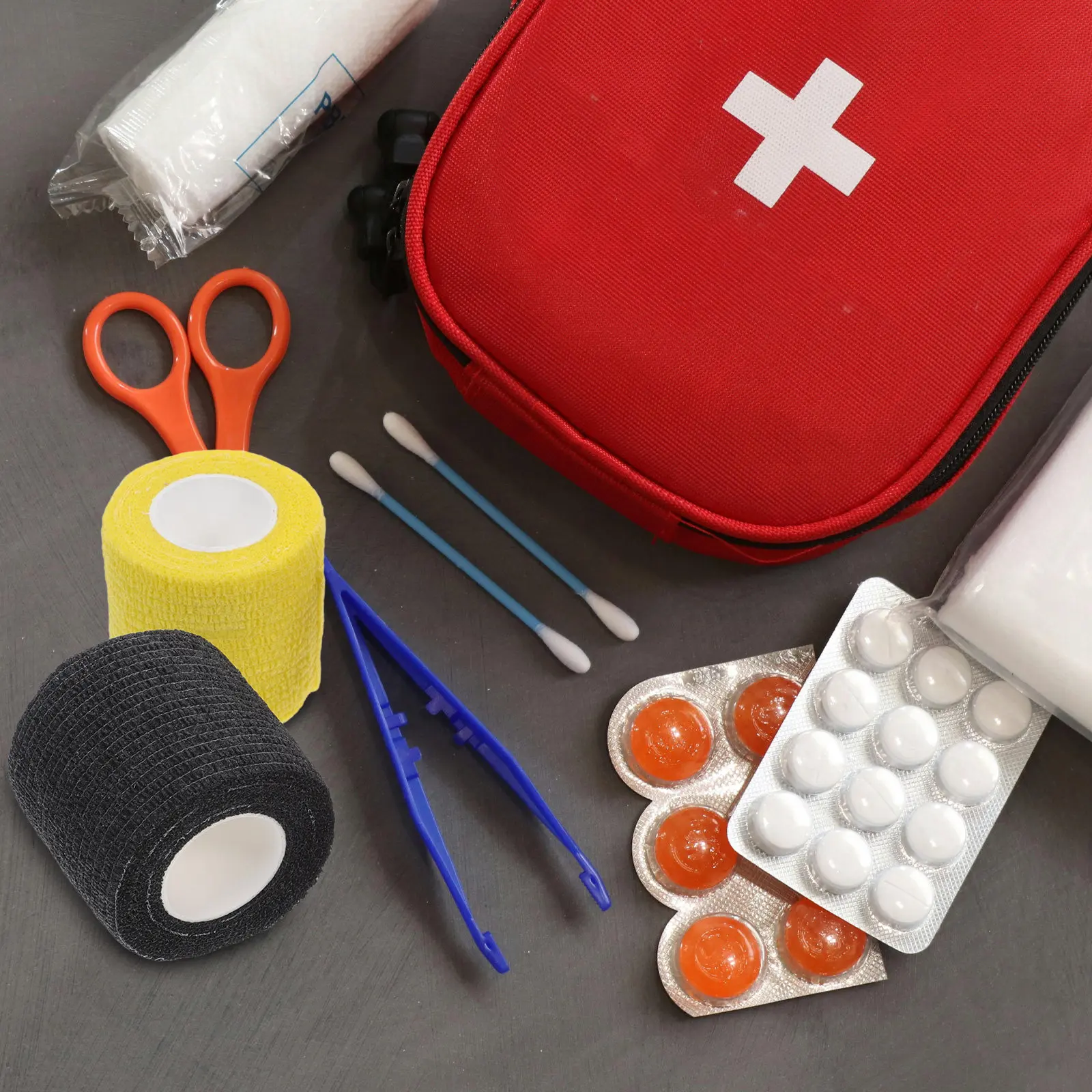 

6 Rolls Non-Woven Self-Adhesive Elastic Bandages for Wound Aid Wrap Grip Support