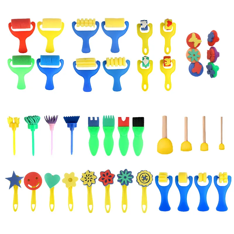 

Губка для рисования, набор кистей для печати, принадлежности для рукоделия, пигментная печать, культурное образование, реквизит для рисования, подходит для начинающих TMZ