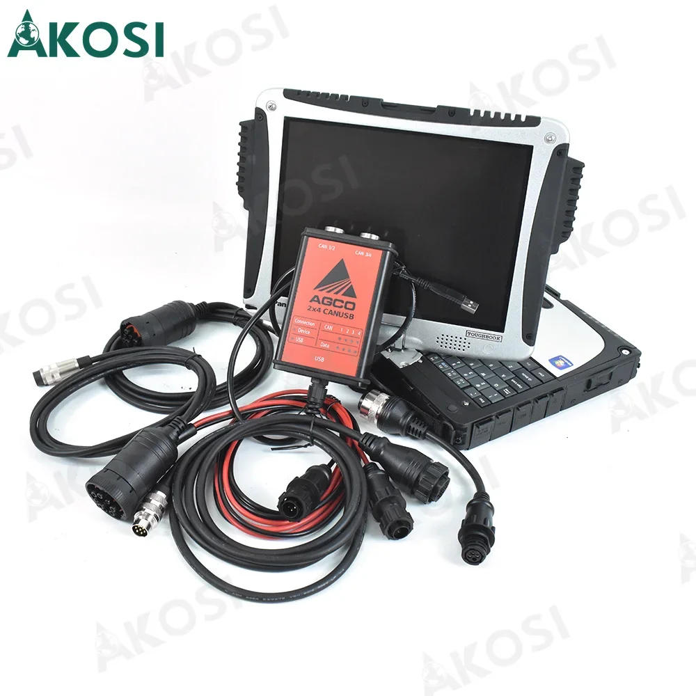 

New Interface Electronic Diagnostic Tool use for AGCO CANUSB EDT Heavy Duty Agricultural Diagnosis Scanner+CF19 Laptop