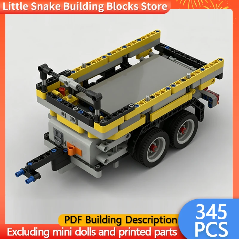 City Car Model MOC Building Bricks Power-Operated Self-Unloading Trailer Modular Technology Gifts Holiday Assemble Children Toys