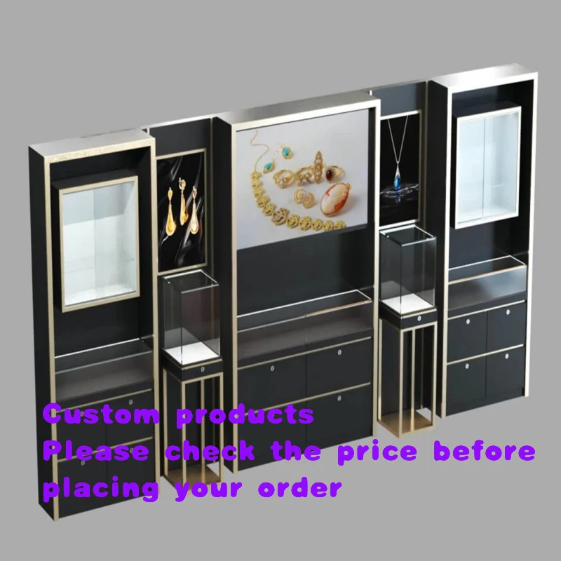 custom.Wall Combination Jewelry Showcase Shop Multiple Practical Functions Cabinet