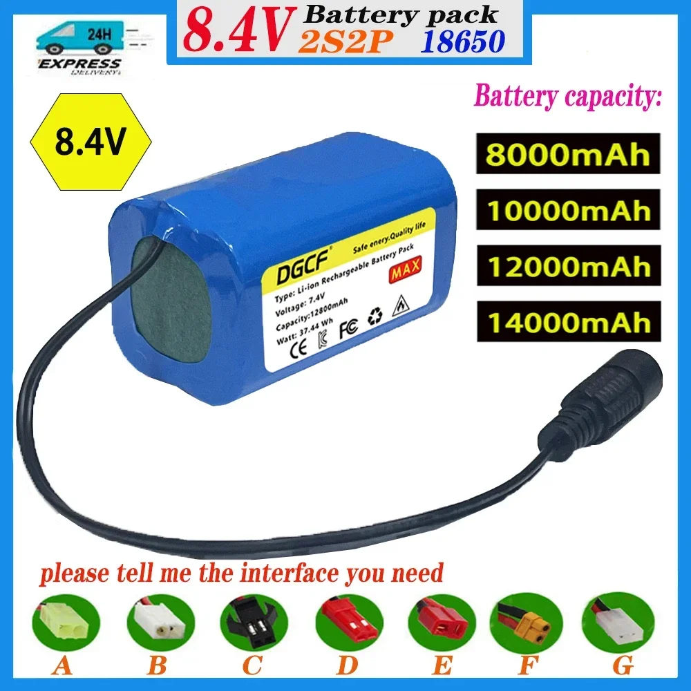 Batería de 7,4 V y 12800Mah para barco de cebo de pesca a Control remoto, piezas de batería para V020, V900, 2011-5, V007, C18, H18, V18, D18B, FX88