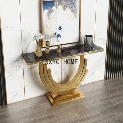 Console Tables Simple New Chinese Console Half round Table Corridor Wall Side View Table Console Tables