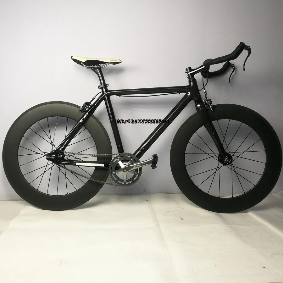 Synergy Full Carbon Fiber Track Frame and Wheel Set Bicycle Single Speed Wheels  High Performance 700C Fixed Gear Bike
