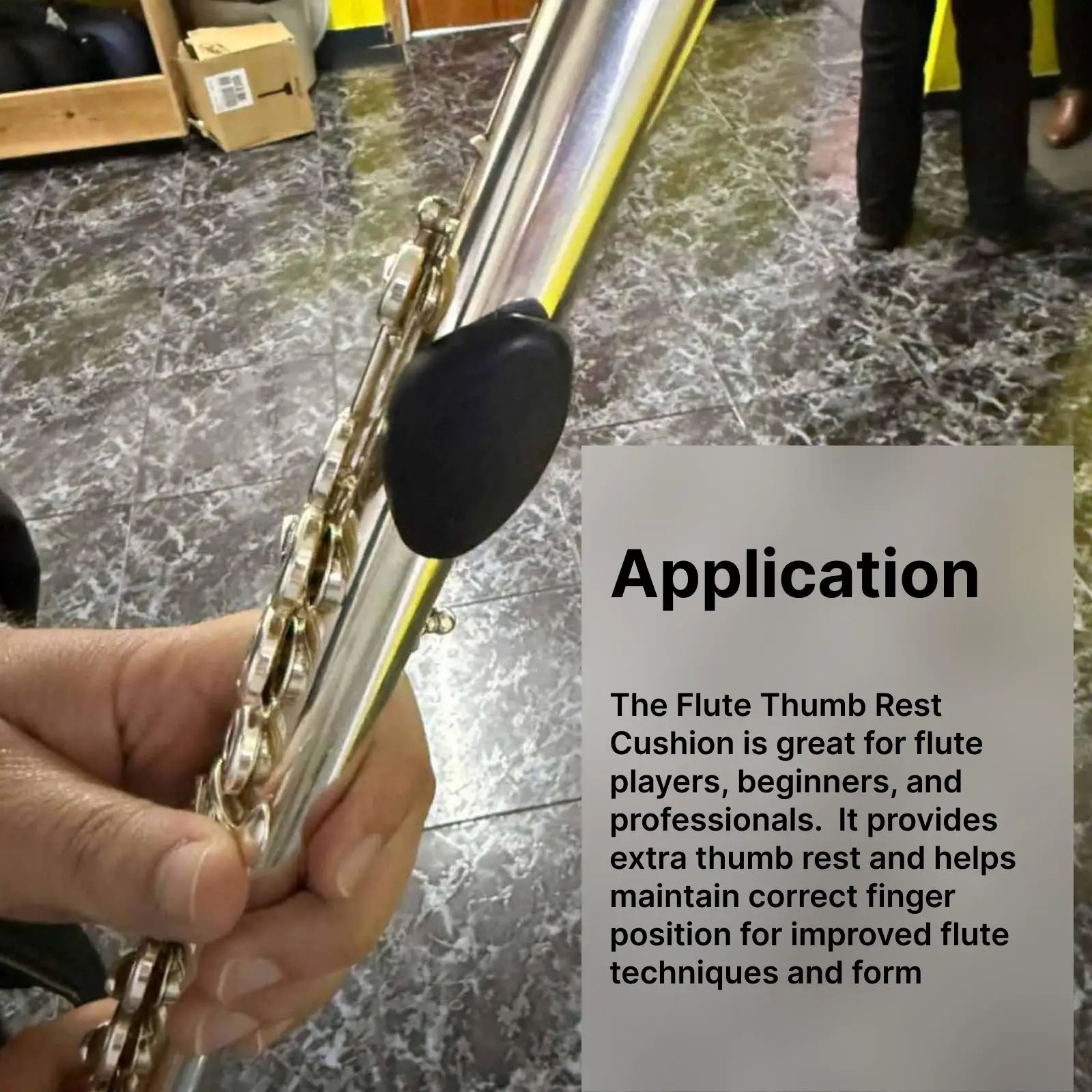 Flute Thumb Rest Silicone Soft Finger Cover Accessory for Correct Position Flute Playing Maintenance Practice