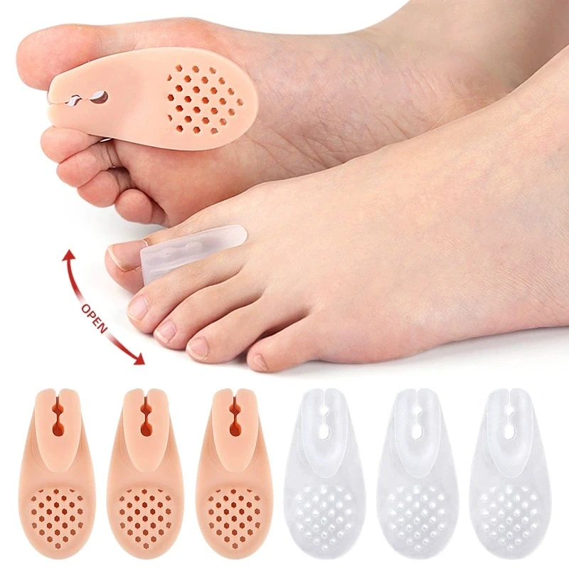 

1/2Pairs Big Toe Flip Flops Clip Toe Splitter Protector Slipper Sandals Clip Foot Cushion Thickened Foot Shock Massage Separator
