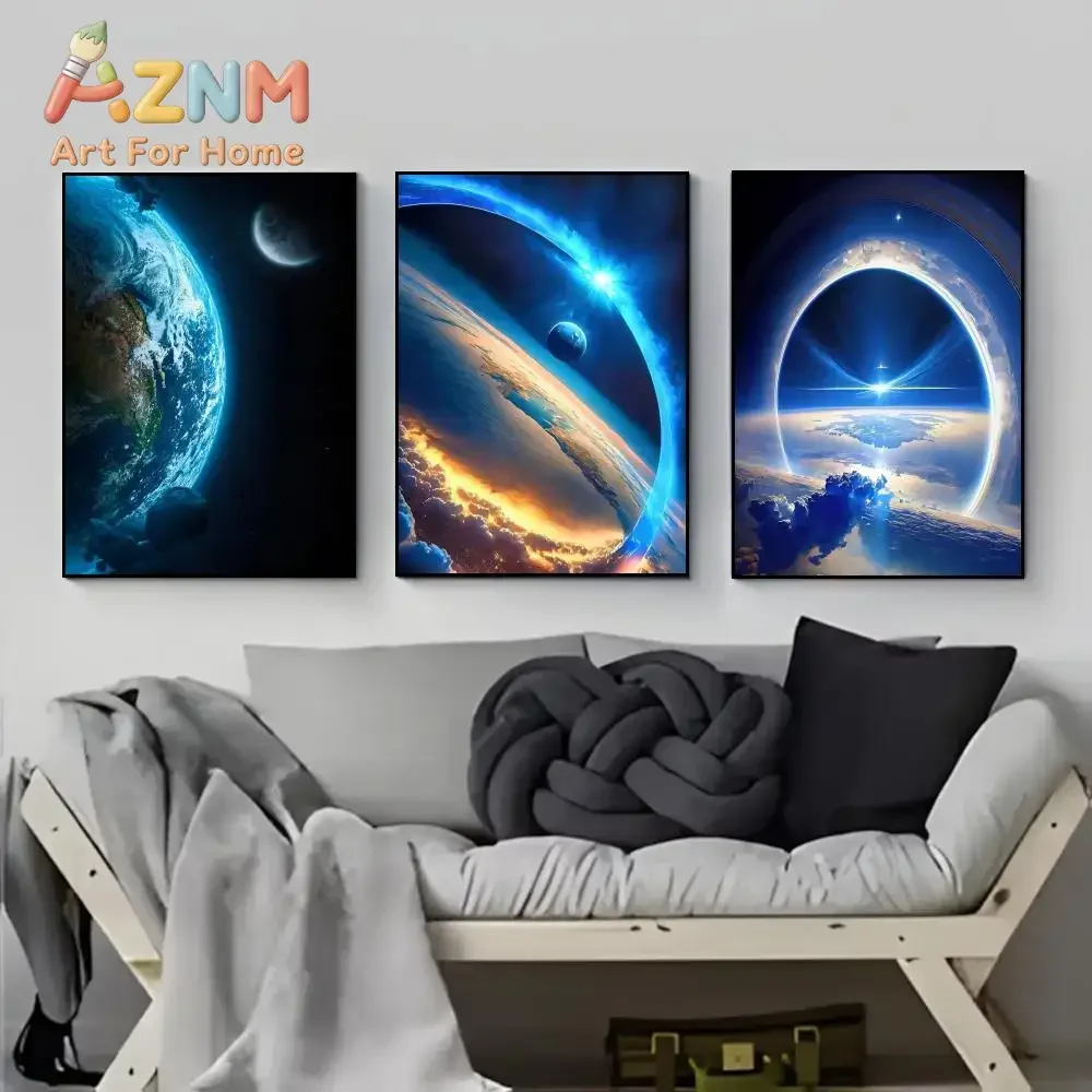 1pc frameless Universe Space Poster Poster HD  Wall Sticker Bar Living Room Decor Gift