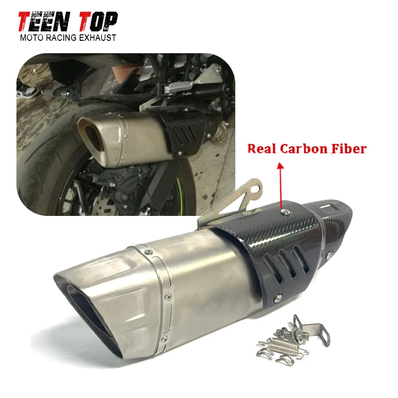 

51MM Universal Sport Muffler MT10 FZ09 Tacer XSR900 R7 CBR650R/F XADV750 ZX4RR Exhaust Muffler Motorcycle Escape Moto Silencieux
