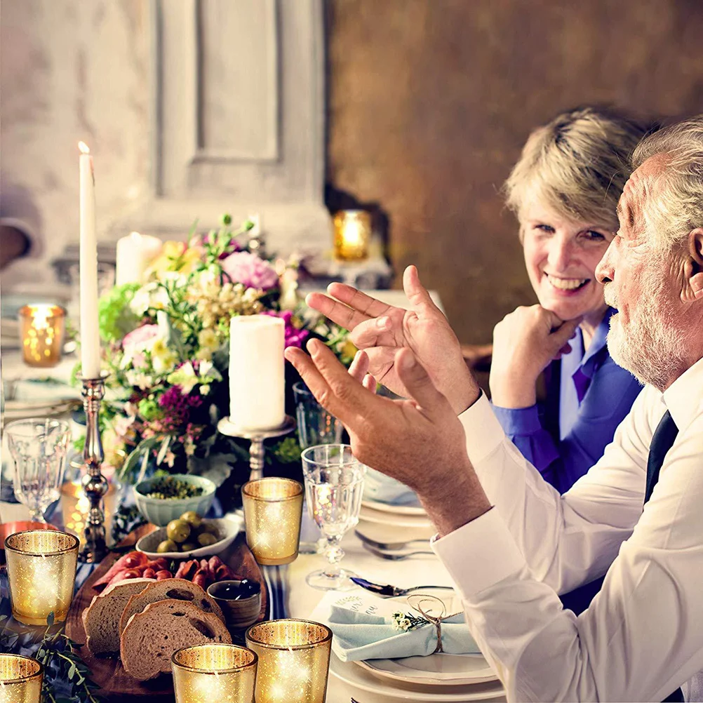 

4 Pcs Votive Holder Glass Tealight Aromatherapy Candles Scented DIY Plating Spot Empty Cup