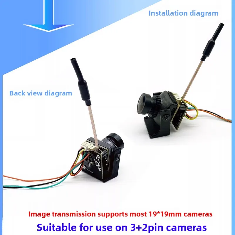 

400mW Adjustable 5.8G FPV VTX, 48CH Mini Video Transmitter with TBS Protocol for RC FPV Racing Drone