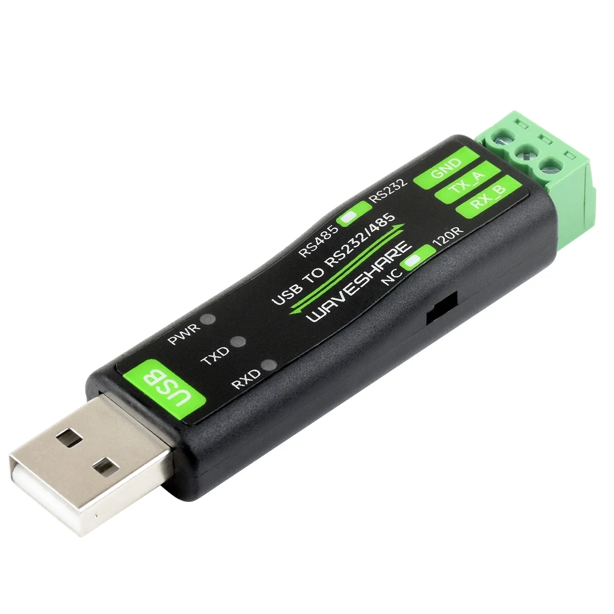 Waveshare USB to RS232/485 Serial Converter, Onboard Original FT232RNL Chip, Multiple devices applicable, Multi-OS compatible