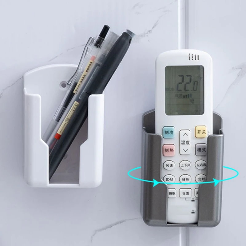 Remote Control Air Conditioner Stand Holder Remote Control Storage Box Mobile Phone Storage Rack Wall Mounted Organizer