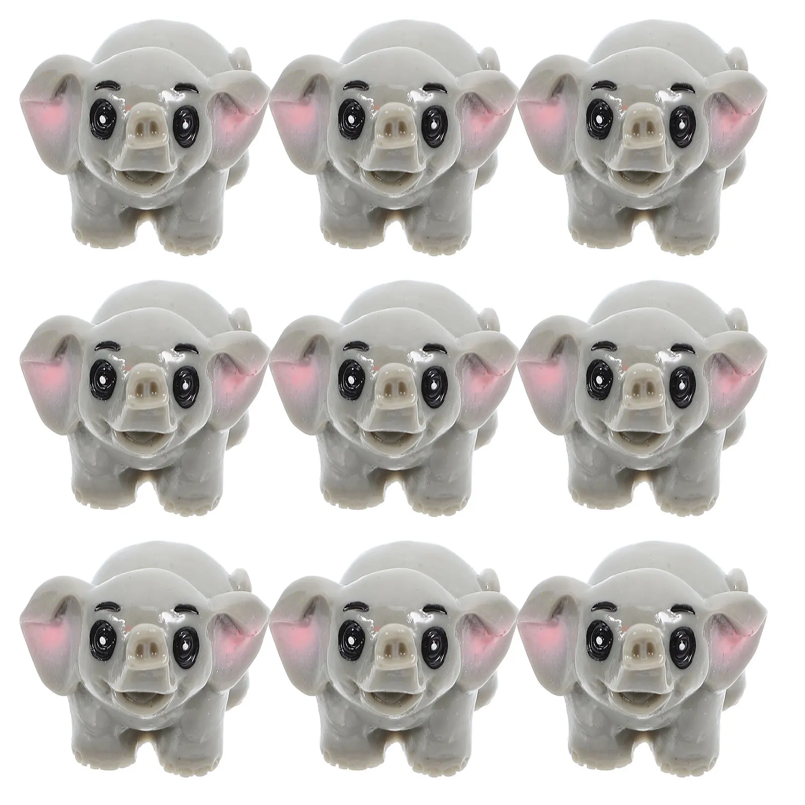

10pcs Mini Elephant Figurines Resin Craft Decor For Home Office Garden Tabletop Decoration Statue Animal Ornament Landscape