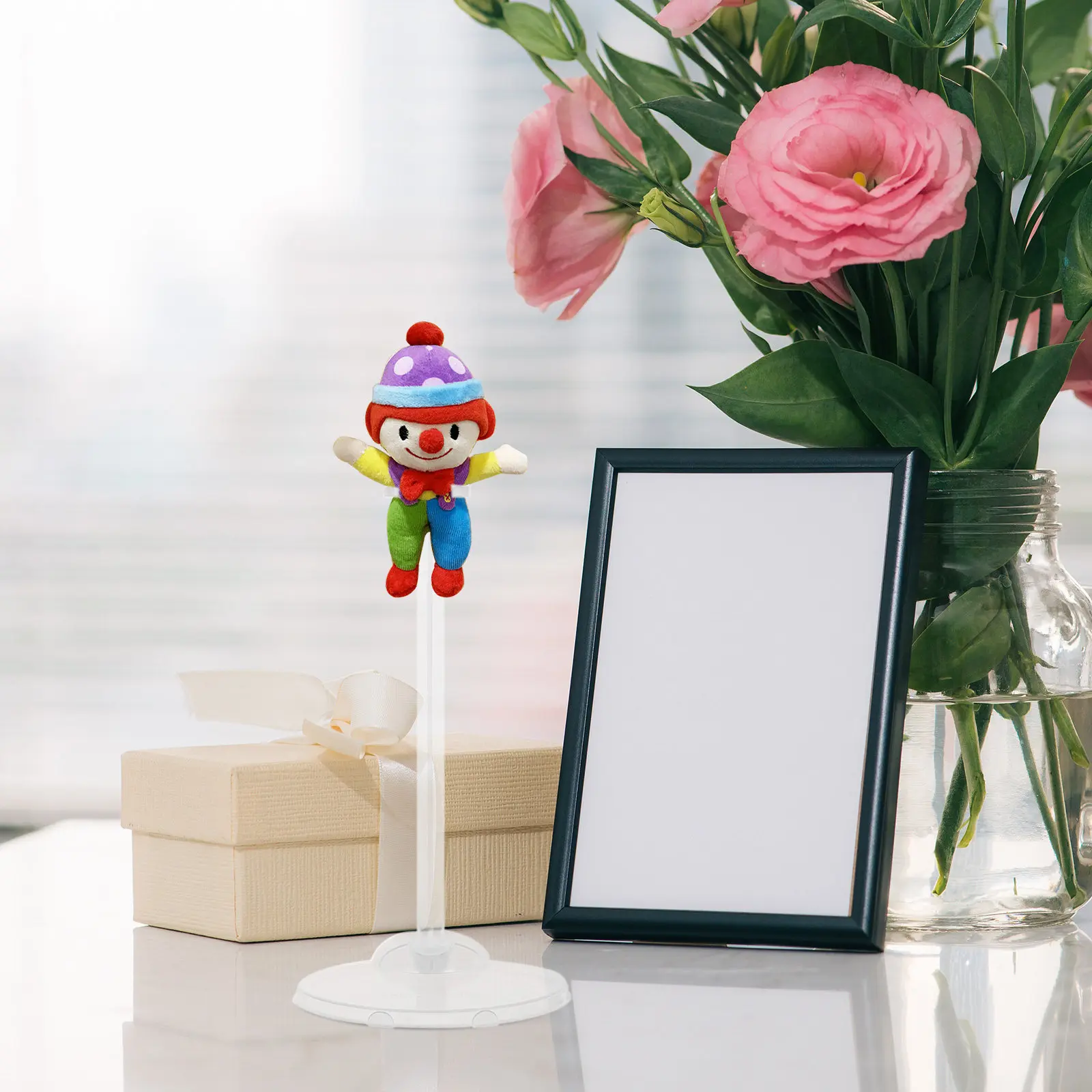 

12Pcs Transparent Display Rack Adjustable Holder Stand Storage Base Support for Room Neat Display Rack