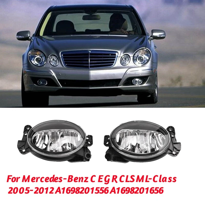 

Fog Light Lamp With H11 Halogen Bulbs Parts For Mercedes-Benz C E G R CLS ML-Class 2005-2012 A1698201556 A1698201656 1Pair