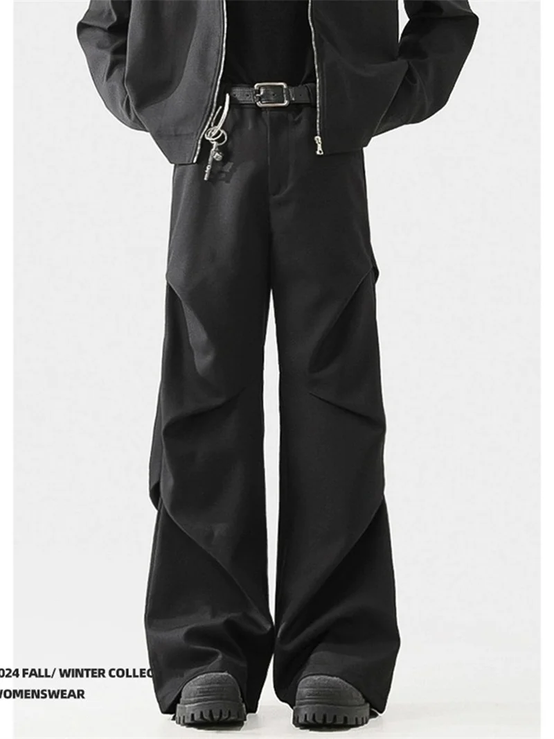 

Мужские брюки Cleanfit American Sle, прямые, повседневные, из плотной ткани, модные, свободного кроя, с легким расклешением, длинные