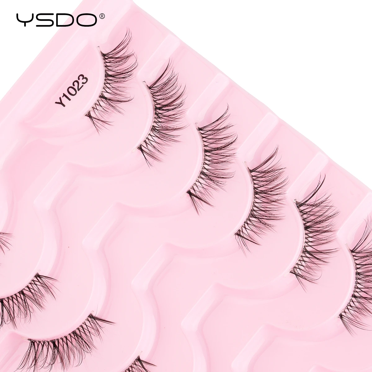 YSDO 3/10 Paia 3D Visone Volpe Ciglia Naturale Morbido Cat Eye Trucco Estensioni Mezza Soffici per Le Donne Ciglia Morbide E Soffici